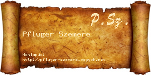 Pfluger Szemere névjegykártya